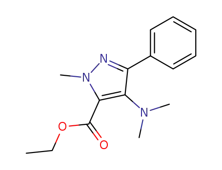 5-Pyrazolecarboxylic acid, 4-(dimethylamino)-1-methyl-3-phenyl-, ethyl ester