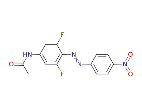Molecular Structure of 3743-87-1 (N-[3,5-difluoro-4-(4-nitrophenyl)diazenyl-phenyl]acetamide)