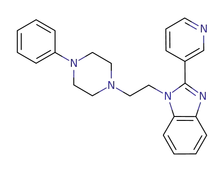 1-[2-(4-phenylpiperazin-1-yl)ethyl]-2-pyridin-3-yl-1H-benzimidazole