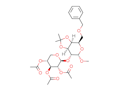 2-O-(2,3,4-tri-O-acetyl-β-D-xylopyranosyl)-6-O-benzyl-3,4-O-isopropylidene-α-D-galactopyranoside