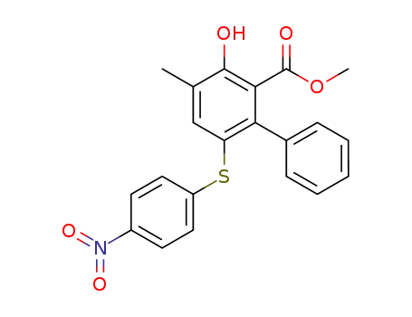 methyl 3-hydroxy-4-methyl-6-[(4-nitrophenyl)sulfanyl]-1,1'-biphenyl-2-carboxylate