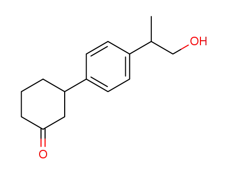 Molecular Structure of 69629-16-9 (3-[4-(2-hydroxy-1-methylethyl)phenyl]cyclohexanone)
