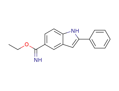 Molecular Structure of 100562-46-7 (2-Phenyl-1H-indole-5-carboximidic acid ethyl ester)