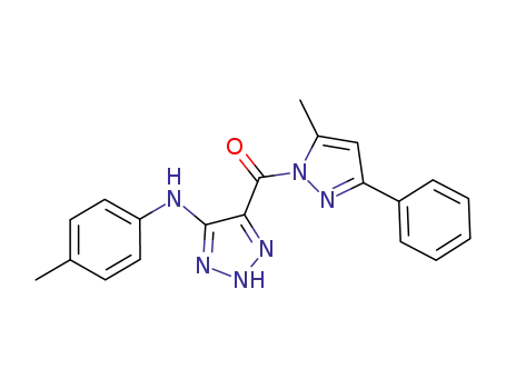 (5-methyl-3-phenyl-1H-pyrazol-1-yl)-[5-(p-tolylamino)-2H-1,2,3-triazol-4-yl]methanone