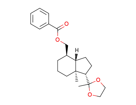 Molecular Structure of 1027563-72-9 (Benzoic acid (1S,3aS,4R,7aS)-7a-methyl-1-(2-methyl-[1,3]dioxolan-2-yl)-octahydro-inden-4-ylmethyl ester)