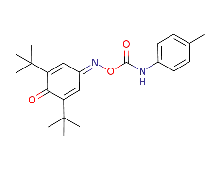 Molecular Structure of 1243378-12-2 (2,6-di-tert-butyl-4-[(4-methylphenyl)aminocarbonyloxyimino]cyclohexa-2,5-dien-1-one)