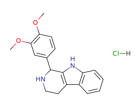 1H-Pyrido[3,4-b]indole, 2,3,4,9-tetrahydro-1-(3,4-dimethoxyphenyl)-, monohydrochloride