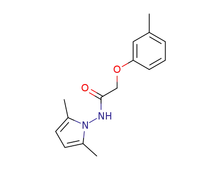 Molecular Structure of 117554-49-1 (N-(2,5-dimethyl-1H-pyrrol-1-yl)-2-(3-methylphenoxy)acetamide)