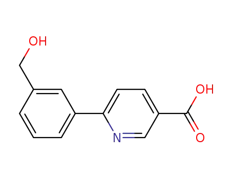 Molecular Structure of 928166-90-9 (2-(3-Hydroxymethylphenyl)isonicotinic acid)