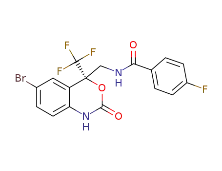 N-{[(4S)-6-bromo-2-oxo-4-(trifluoromethyl)-1,4-dihydro-2H-3,1-benzoxazin-4-yl]methyl}-4-fluorobenzamide