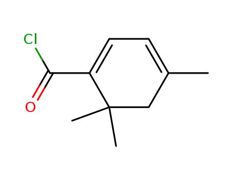 Molecular Structure of 179104-42-8 (1,3-Cyclohexadiene-1-carbonyl chloride, 4,6,6-trimethyl- (9CI))
