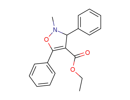 Molecular Structure of 148345-10-2 (ethyl 2-methyl-3,5-diphenyl-2,3-dihydro-4-isoxazolecarboxylate)