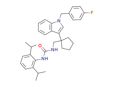 Urea,N-[2,6-bis(1-methylethyl)phenyl]-N'-[[1-[1-[(4-fluorophenyl)methyl]-1H-indol-3-yl]cyclopentyl]methyl]-