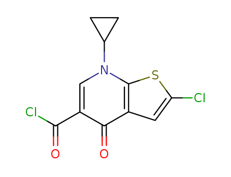Thieno[2,3-b]pyridine-5-carbonyl chloride, 2-chloro-7-cyclopropyl-4,7-dihydro-4-oxo-