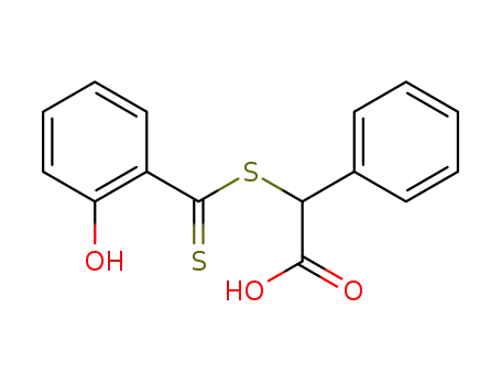 Molecular Structure of 77951-58-7 (α-<<(2-Hydroxyphenyl)thiocarbonyl>thio>phenylessigsaeure)