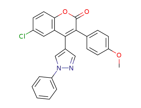 6-Chloro-3-(4-methoxy-phenyl)-4-(1-phenyl-1H-pyrazol-4-yl)-chromen-2-one