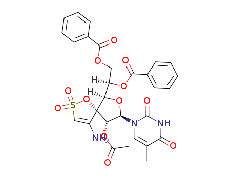 <1-(2'-O-acetyl-5',6'-di-O-benzoyl-β-D-allofuranosyl)thymine>-3'-spiro-5''-(4''-amino-1'',2''-oxathiole-2'',2''-dioxide)