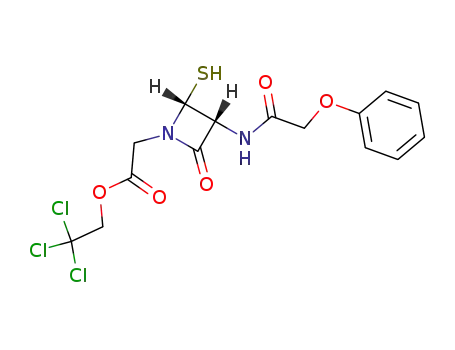[(2R,3R)-2-Mercapto-4-oxo-3-(2-phenoxy-acetylamino)-azetidin-1-yl]-acetic acid 2,2,2-trichloro-ethyl ester