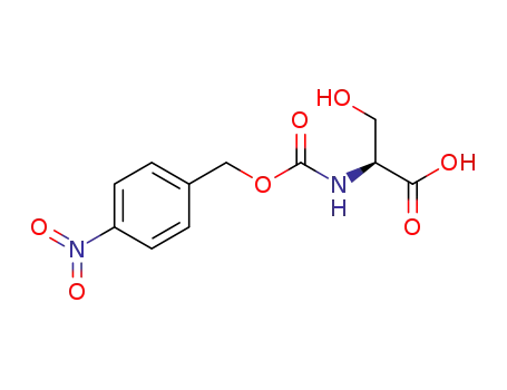 Molecular Structure of 117336-49-9 (L-Serine, N-[[(4-nitrophenyl)methoxy]carbonyl]-)
