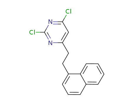 Molecular Structure of 1067679-24-6 (2,4-dichloro-6-(2-naphthalen-1-yl-ethyl)-pyrimidine)