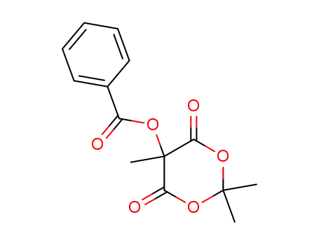 Molecular Structure of 56973-58-1 (1,3-Dioxane-4,6-dione, 5-(benzoyloxy)-2,2,5-trimethyl-)