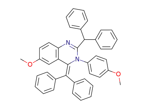 2-Benzhydryl-4-benzhydrylidene-6-methoxy-3-(4-methoxy-phenyl)-3,4-dihydro-quinazoline