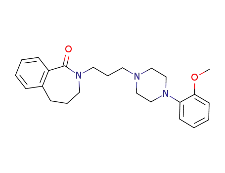 Molecular Structure of 1149351-79-0 (2,3,4,5-tetrahydro-N-[3-(4-(2-methoxyphenyl)piperazin-1-yl)propyl]benzo[c]azepin-1-one)