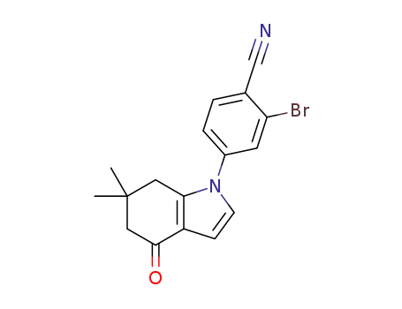 2-bromo-4-(6,6-dimethyl-4-oxo-4,5,6,7-tetrahydro-indol-1-yl)-benzonitrile