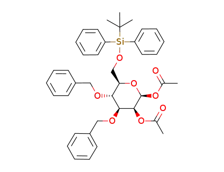 1,2-di-O-acetyl-3,4-di-O-benzyl-6-O-tert-butyldiphenylsilyl-β-D-mannopyranose