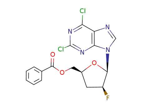 2,6-dichloro-9-(5-O-benzoyl-2,3-dideoxy-2-fluoro-β-D-threo-pentofuranosyl)-9H-purine