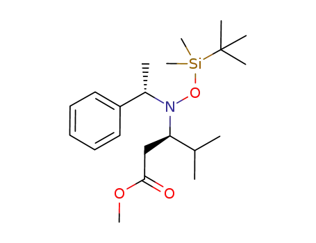 methyl (3R,αS)-3-[N-tert-butyldimethylsilyloxy-N-(α-methylbenzyl)amino]-4-methylpentanoate