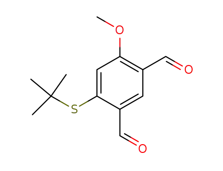 4-tert-Butylsulfanyl-6-methoxy-benzene-1,3-dicarbaldehyde