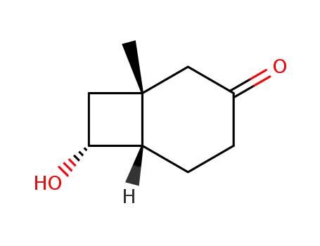 Molecular Structure of 152519-75-0 ((-)-(1R,6S,7R)-7-endo-hydroxy-1-methylbicyclo<4.2.0>octan-3-one)