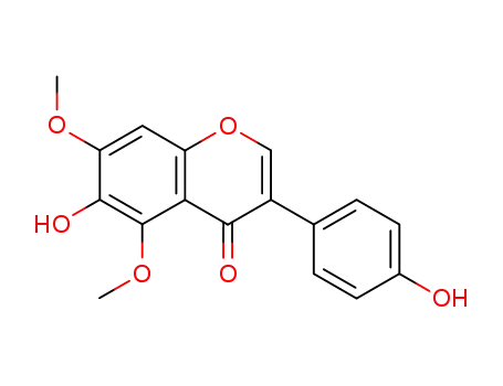 Molecular Structure of 479-83-4 (4',6-Dihydroxy-5,7-dimethoxyisoflavone)