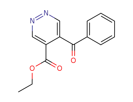 Molecular Structure of 70801-20-6 (4-Pyridazinecarboxylic acid, 5-benzoyl-, ethyl ester)