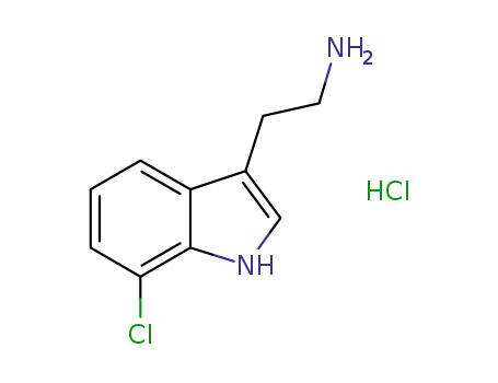 Molecular Structure of 81868-13-5 (2-(7-CHLORO-1H-INDOL-3-YL)-ETHYLAMINE HYDROCHLORIDE)