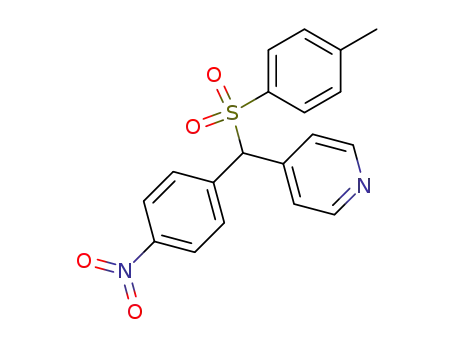 Molecular Structure of 116665-01-1 (4-<(4-Methylphenylsulfonyl)(4-nitrophenyl)methyl>pyridin)