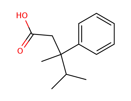 Molecular Structure of 2977-39-1 (3,4-dimethyl-3-phenylpentanoic acid)