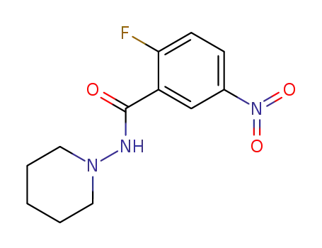 2-fluoro-5-nitro-N-piperidinobenzamide