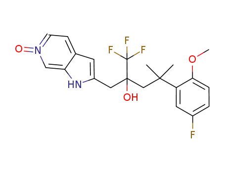 1,1,1-trifluoro-4-(5-fluoro-2-methoxyphenyl)-4-methyl-2-(6-oxy-1H-pyrrolo[2,3-c]pyridin-2-ylmethyl)pentan-2-ol