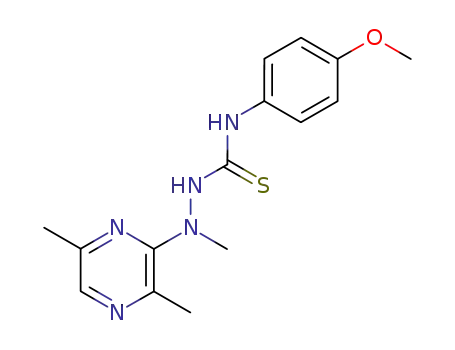 Molecular Structure of 187876-11-5 (1-methyl-1-(2,5-dimethylpyrazin-6-yl)-4-p-methoxyphenylthiosemicarbazide)