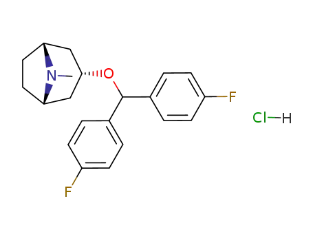 Molecular Structure of 202646-03-5 (3α-[bis(4'-fluorophenyl)methoxy]tropane hydrochloride)