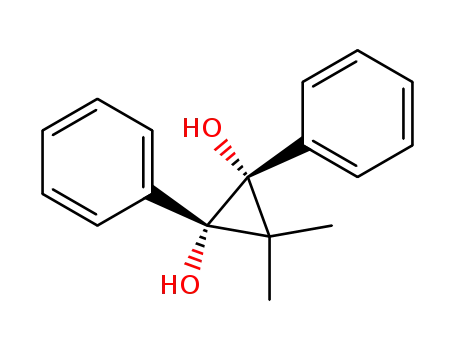Molecular Structure of 41169-43-1 (cis-3,3-dimethyl-1,2-diphenylcyclopropane-1,2-diol)