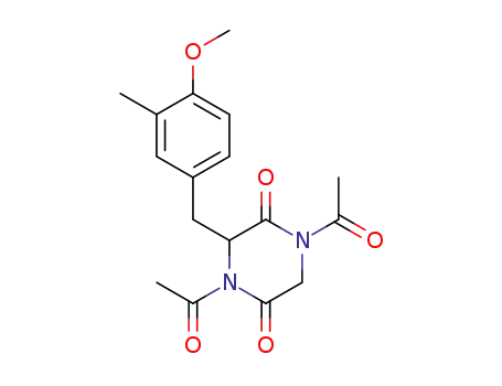 1,4-diacetyl-3-(4-methoxy-3-methylphenylmethyl)-2,5-piperazinedione