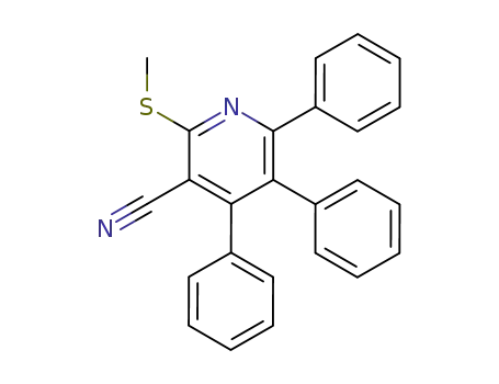 3-Pyridinecarbonitrile, 2-(methylthio)-4,5,6-triphenyl-