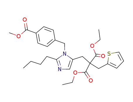 (R,S)-ethyl 3-<2-butyl-1-<(4-carbomethoxyphenyl)methyl>-1H-imidazol-5-yl>-2-(2-thienylmethyl)-2-carbethoxypropanoate