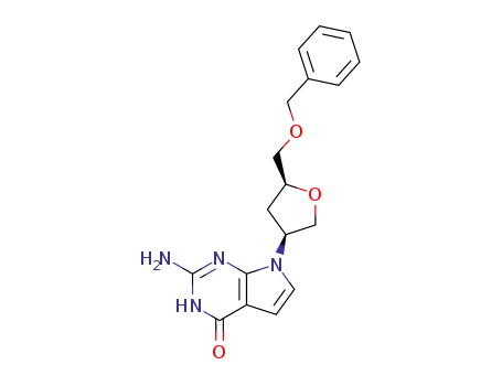 2-amino-7-[(2S,4S)-(2-benzyloxymethyl)-tetrahydrofuran-4-yl]pyrrolo[2,3-d]pyrimidin-4(3H)-one
