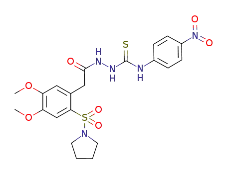 1-[2-(1-pyrrolidinesulfamoyl)-4,5-dimethoxyphenylacetyl]-4-(p-nitrophenyl)thiosemicarbazide