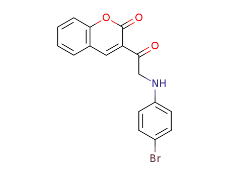 Molecular Structure of 164590-65-2 (2H-1-Benzopyran-2-one, 3-[[(4-bromophenyl)amino]acetyl]-)