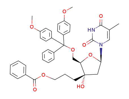 3'-C-(3-benzoyloxypropyl)-5'-O-(4,4'-dimethoxytrityl)thymidine